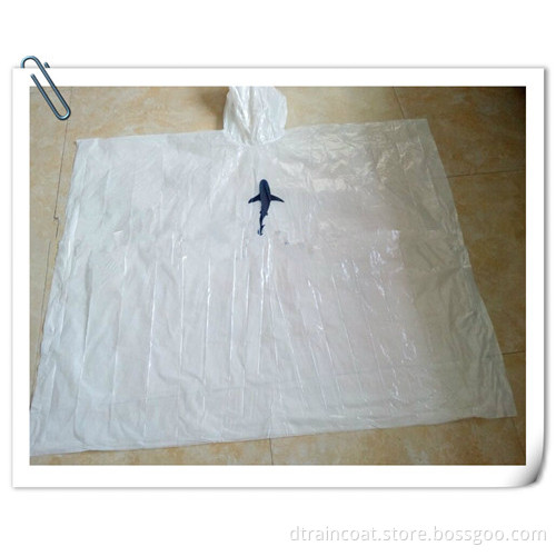 Disposable White PE Poncho
